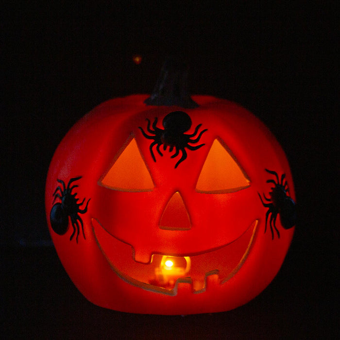 Halloween Light Up Spider Pumpkin | Party Accessories | Orange