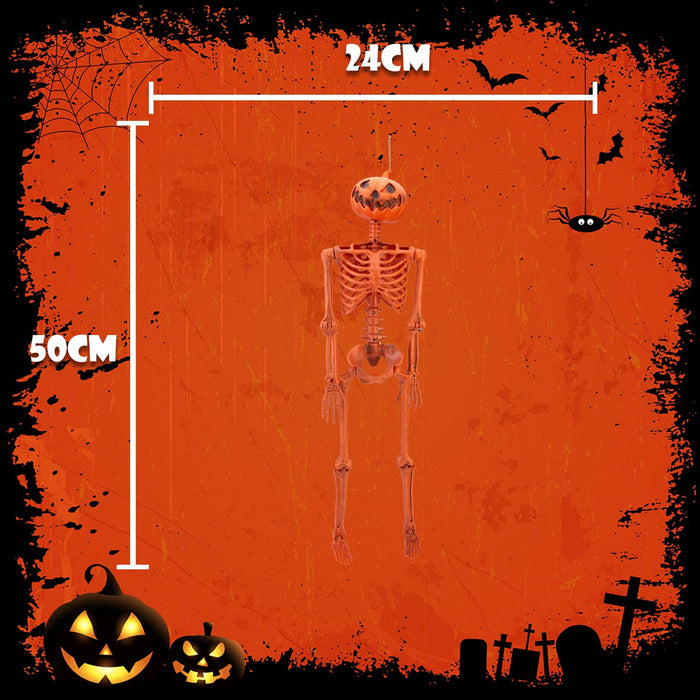 Halloween Hanging Pumpkin Skeleton | Party Accessories | Orange
