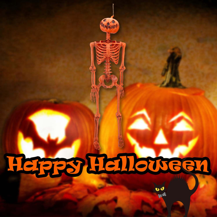Halloween Hanging Pumpkin Skeleton | Party Accessories | Orange