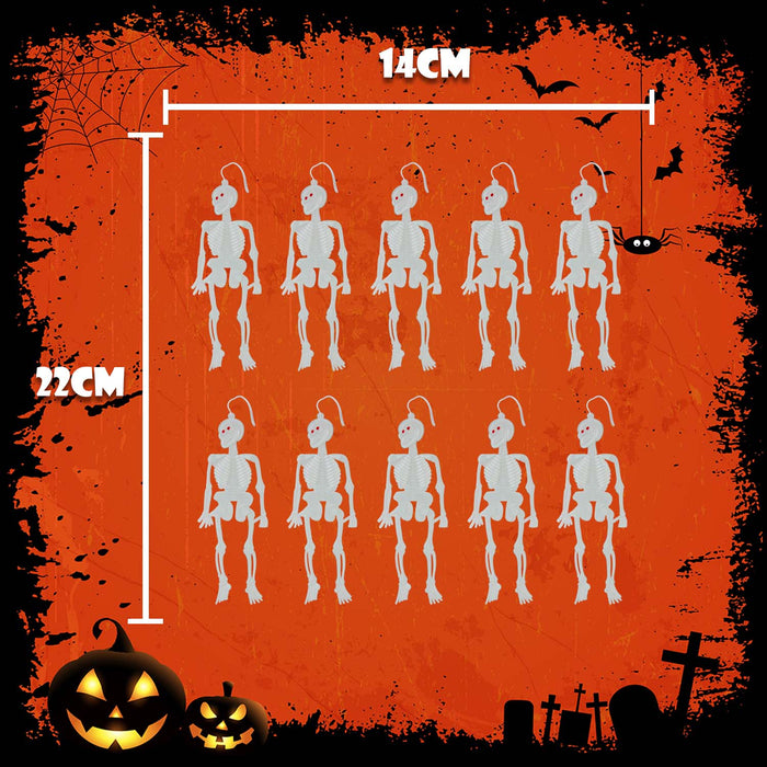 Halloween Glow Skeletons 10 Pack | Party Accessories | 10 Pack