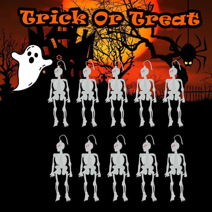 Halloween Glow Skeletons 10 Pack | Party Accessories | 10 Pack