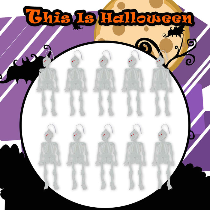 Halloween Glow Skeletons 10 Pack | Party Accessories | 10 Pack
