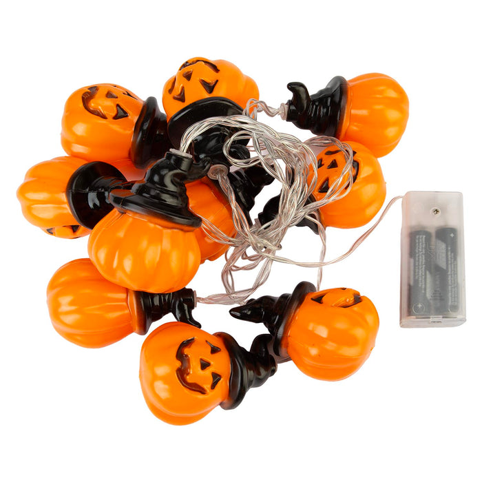 Halloween Pumpkin Head String Lights | Party Accessories | Orange