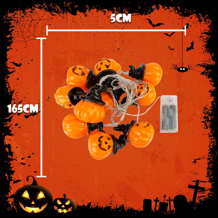 Halloween Pumpkin Head String Lights | Party Accessories | Orange