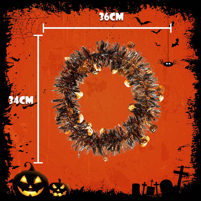 Halloween Tinsel Wreath Decoration | Party Accessories | Multi