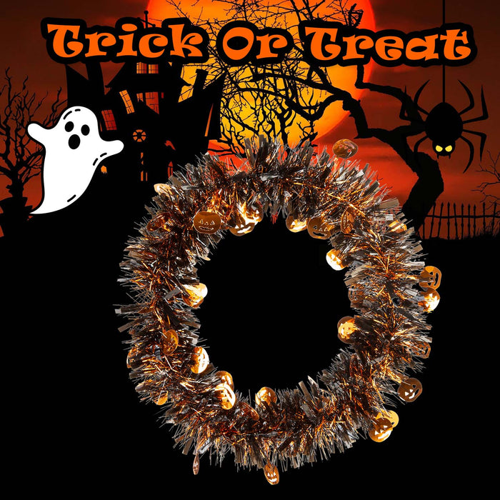 Halloween Tinsel Wreath Decoration | Party Accessories | Multi