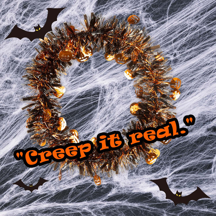 Halloween Tinsel Wreath Decoration | Party Accessories | Multi