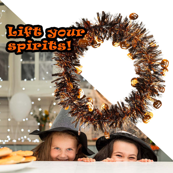 Halloween Tinsel Wreath Decoration | Party Accessories | Multi