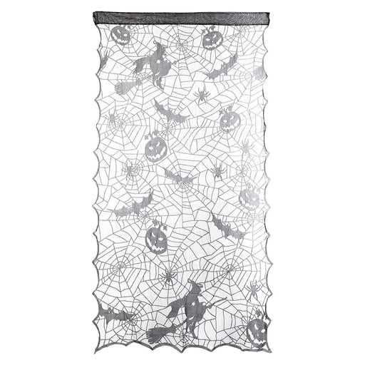 Halloween Witch & Pumpkin Door Curtain | Party Accessories | Grey