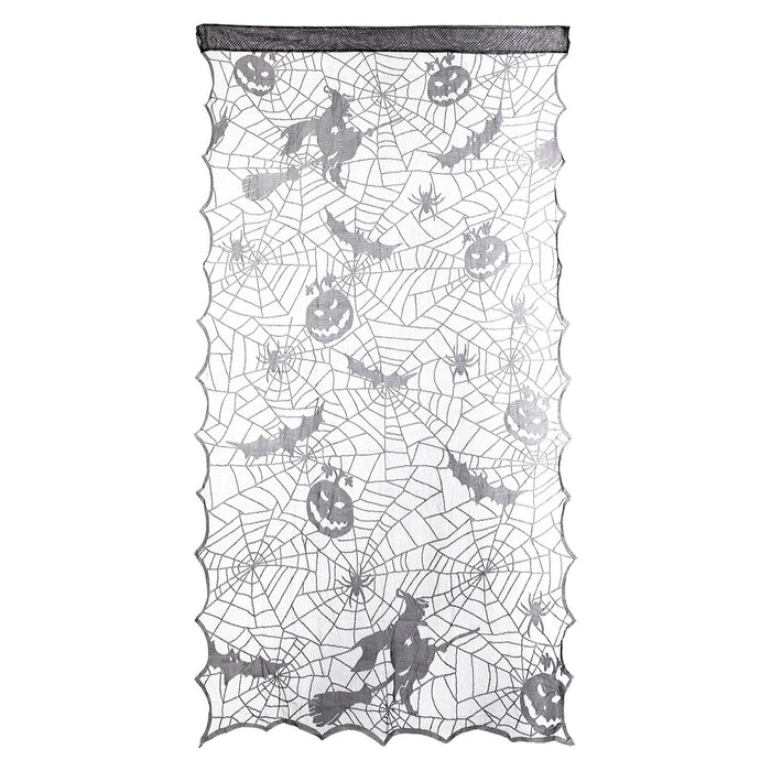 Halloween Witch & Pumpkin Door Curtain | Party Accessories | Grey