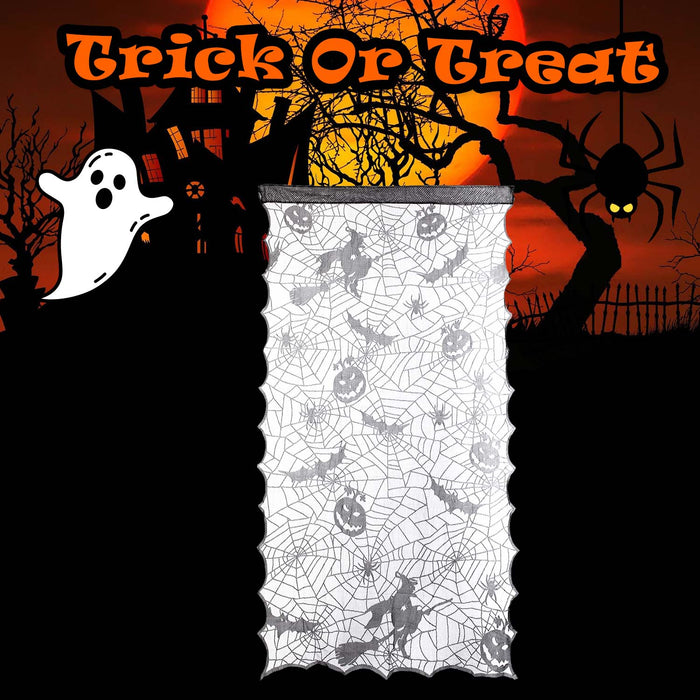 Halloween Witch & Pumpkin Door Curtain | Party Accessories | Grey