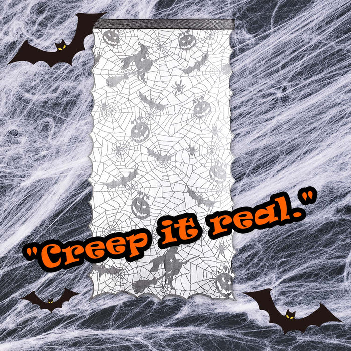 Halloween Witch & Pumpkin Door Curtain | Party Accessories | Grey