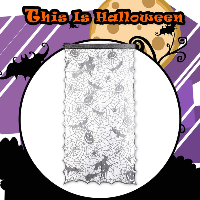 Halloween Witch & Pumpkin Door Curtain | Party Accessories | Grey
