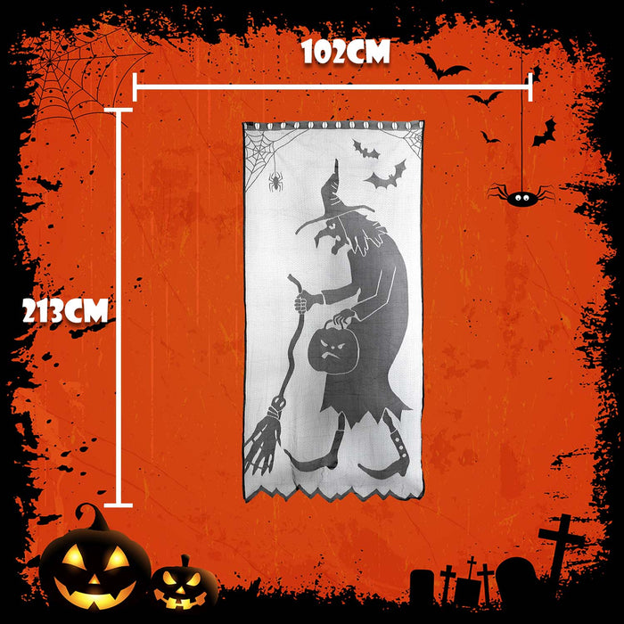 Halloween Wicked Witch Door Curtain | Party Accessories | Grey