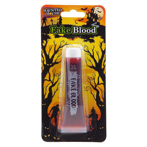 Fake Blood Tube Halloween Fancy Dress Accessory 19cm x 9cm Red X 1