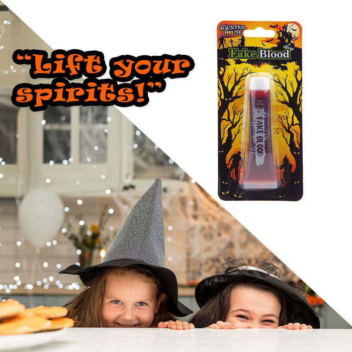 Fake Blood Tube Halloween Fancy Dress Accessory 19cm x 9cm Red X 1