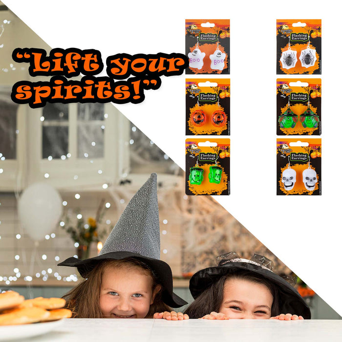 Halloween Flashing Earrings 1 Piece Mystery Bag Trick or Treat Party MultiColour