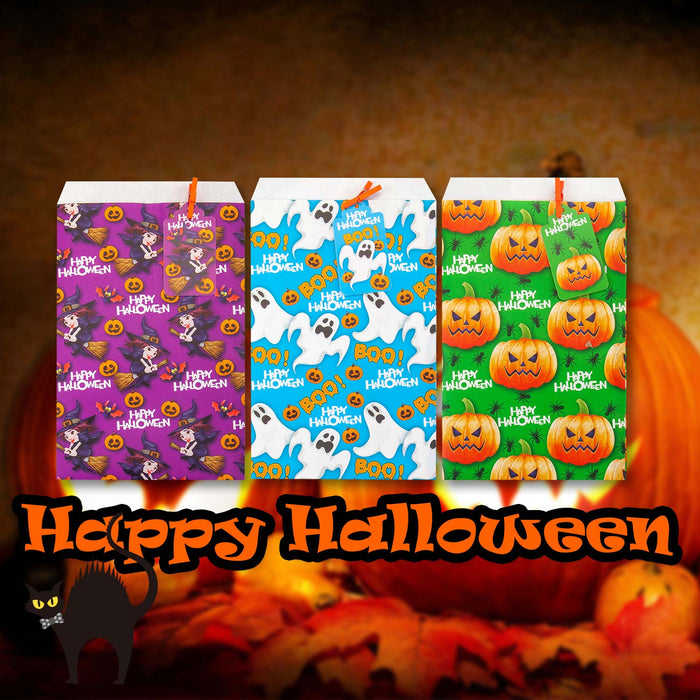 Halloween Paper Bags Mini Paper Design  Pack of 10 3 Assorted MultiColour