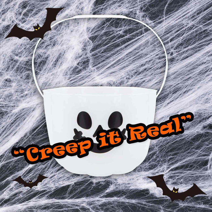 Halloween Candy Bucket Glow In The Dark Sweet Trick or Treat