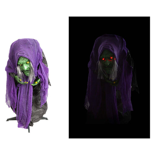 Halloween Animated Witch Decoration Halloween Party, Trick or Treat Purple