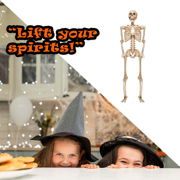 Giant 7ft Halloween Skeleton Hanging Decoration Trick or Treat Party White