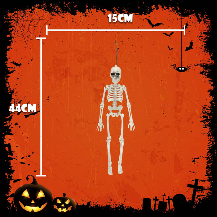 Halloween Hanging 40cm Skeleton Decoration | Party Accessories | White