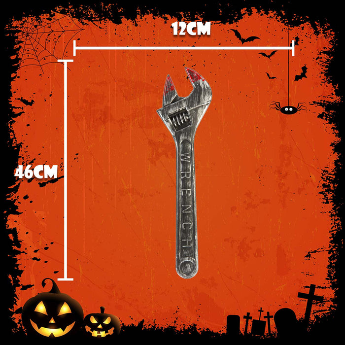 Halloween Bloody Wrench Prop Decoration | Party Accessories | Grey