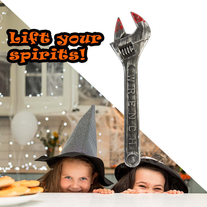 Halloween Bloody Wrench Prop Decoration | Party Accessories | Grey