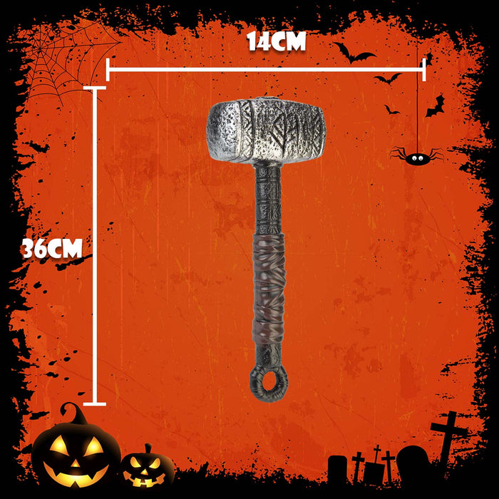 Halloween Thor Hammer Prop Decoration | Party Accessories | Grey