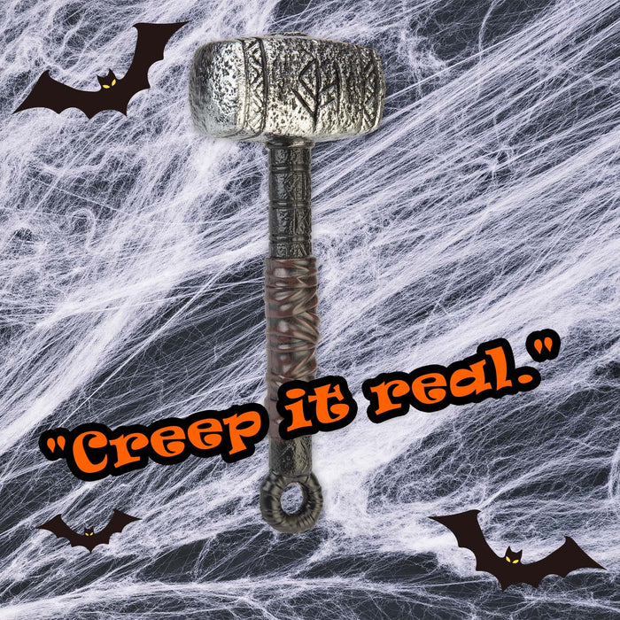 Halloween Thor Hammer Prop Decoration | Party Accessories | Grey