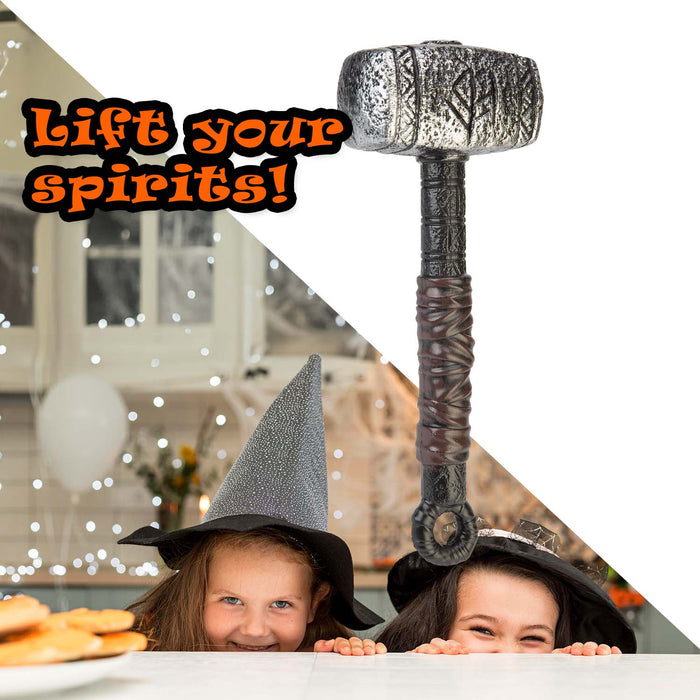 Halloween Thor Hammer Prop Decoration | Party Accessories | Grey