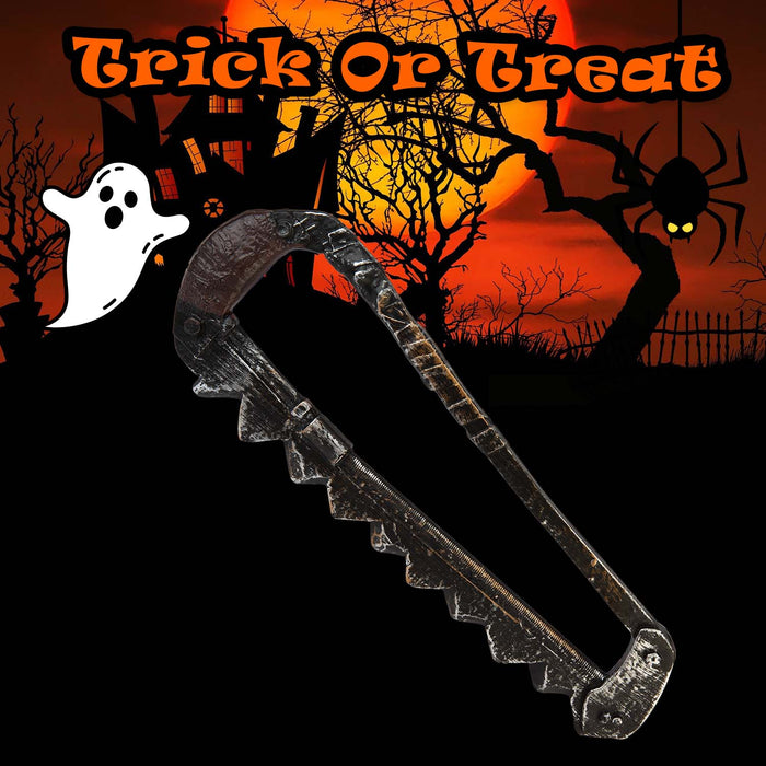 Halloween Giant Hacksaw Prop Decoration | Party Accessories | Grey