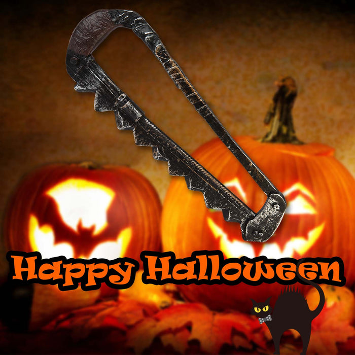 Halloween Giant Hacksaw Prop Decoration | Party Accessories | Grey