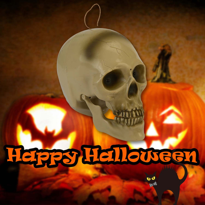 Halloween Animated Light Up Talking Skull | Party Accessories | White