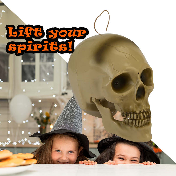 Halloween Animated Light Up Talking Skull | Party Accessories | White
