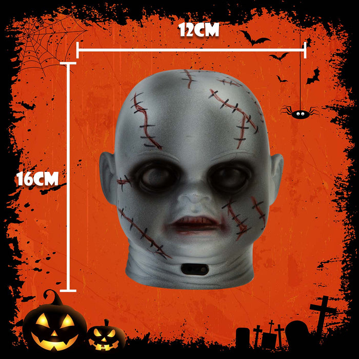Halloween Scary Baby Head With Lights | Party Decoration | White