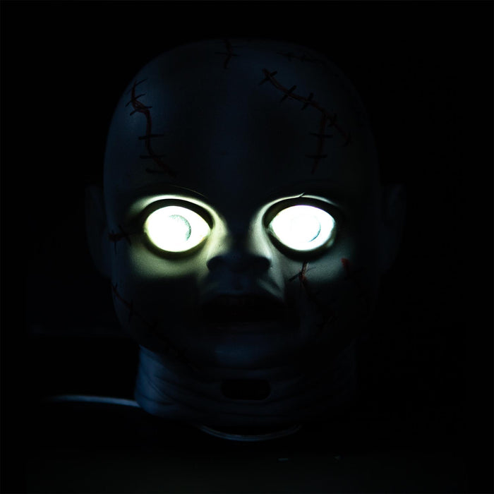 Halloween Scary Baby Head With Lights | Party Decoration | White