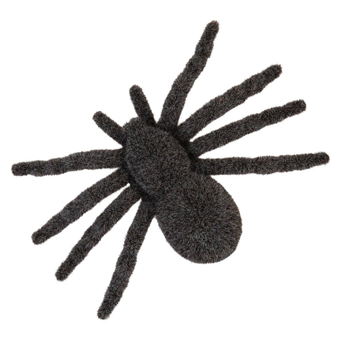 Halloween Furry 17cm Spider | Party Accessories Decoration | Black
