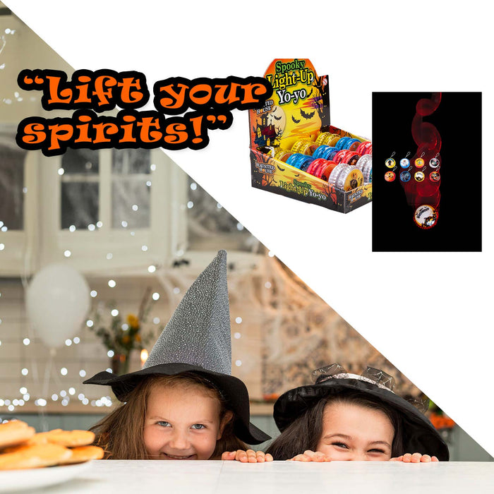 Halloween Yoyo Light Up Yoyo Spooky 1 Piece Mystery Bag Trick or Treat 5. 5cm MultiColour