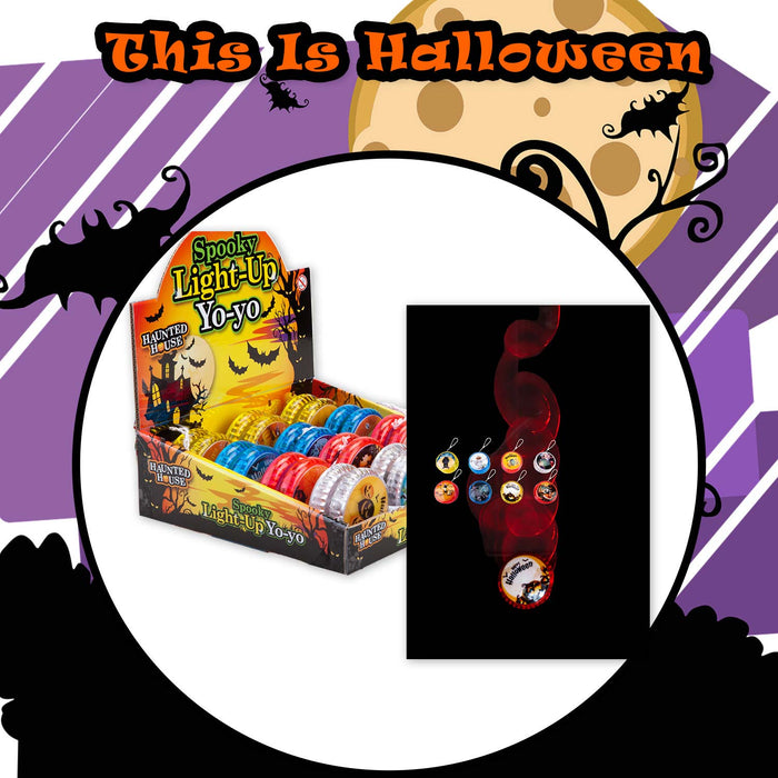 Halloween Yoyo Light Up Yoyo Spooky 1 Piece Mystery Bag Trick or Treat 5. 5cm MultiColour