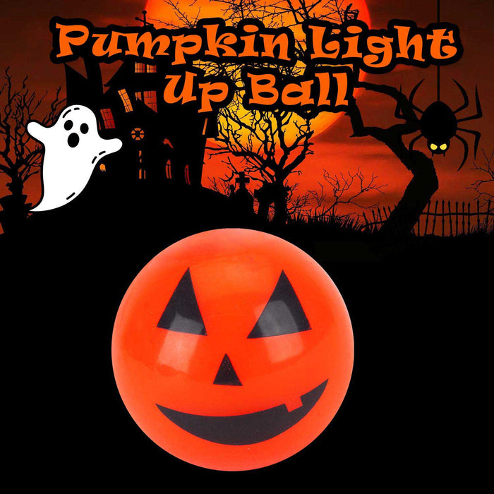 Pumpkin Light Up Ball Halloween Decoration 5cm x 5cm Orange X 1