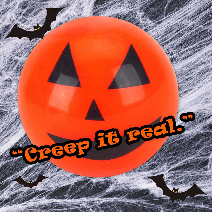 Pumpkin Light Up Ball Halloween Decoration 5cm x 5cm Orange X 1