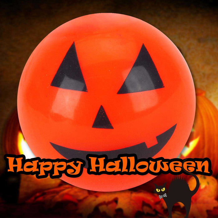 Pumpkin Light Up Ball Halloween Decoration 5cm x 5cm Orange X 1