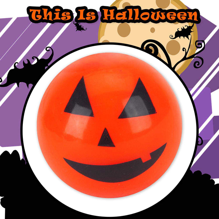 Pumpkin Light Up Ball Halloween Decoration 5cm x 5cm Orange X 1