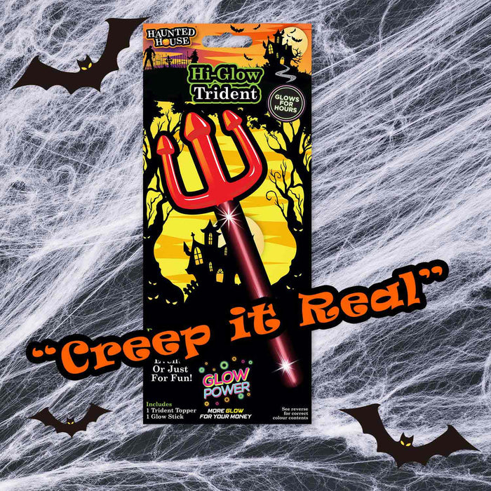 Glowing Trident Halloween Costume Accessory Party, Trick or Treat Red