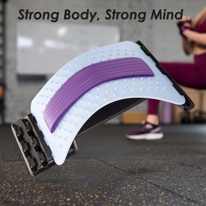 Back Stretcher /Posture Supporter Adjustable 38cm x 25cm White X 1