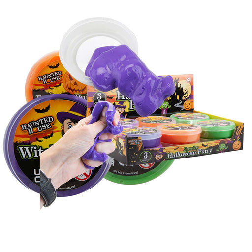 Halloween Putty Purple, Orange, Green 1 Piece Mystery Bag MultiColour