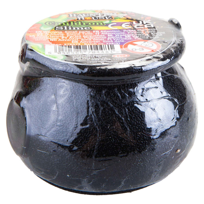 Halloween Cauldron Slime Pot Halloween Party, Trick or Treat 70mm x 54mm Black