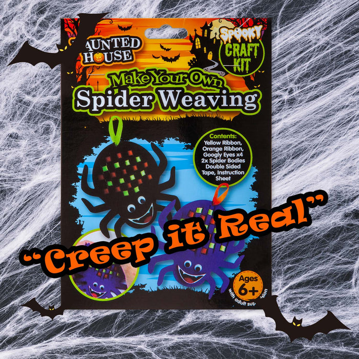 Halloween Spider Felt Weaving Craft Kit Trick or Treat Party  MultiColour