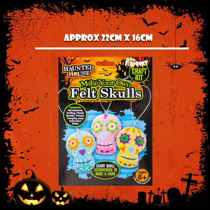 Halloween Skulls Felt Weaving Craft Kit Trick or Treat Party  MultiColour